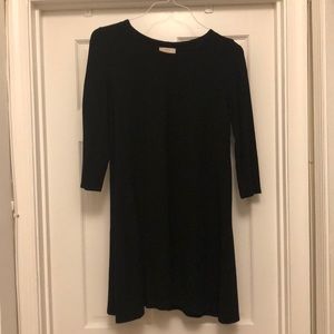 Black LOFT 3/4 Swing Dress